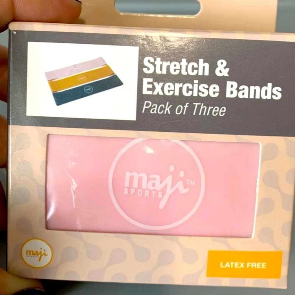 Maji Sports Stretch & Exercise Resistance Bands Pack of Three New In Box